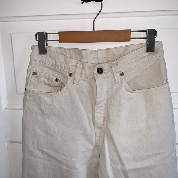 Vintage White Levi Straight Leg Jeans - Picture 4 of 5